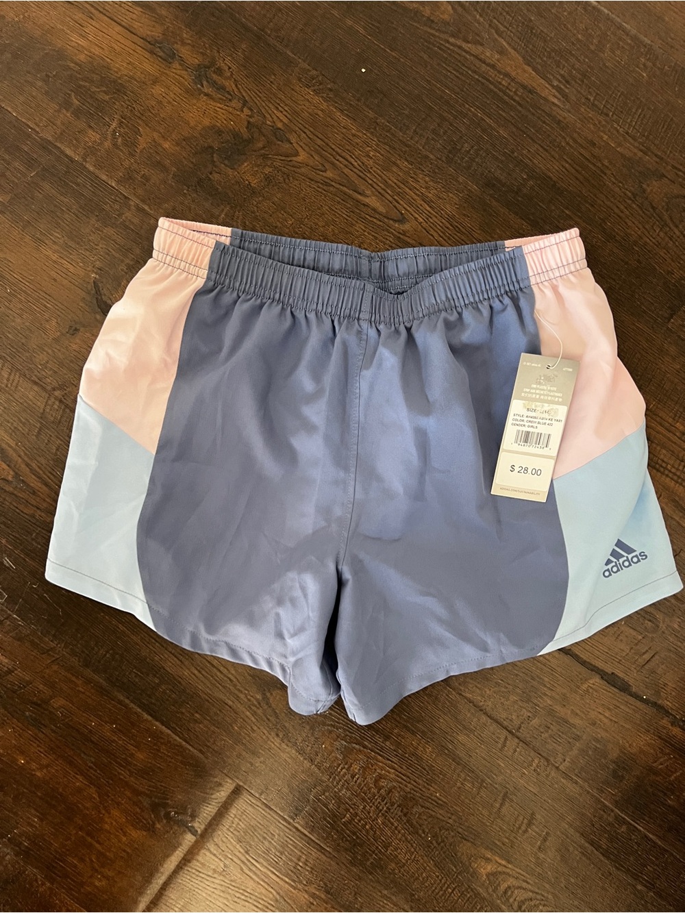 adidas Navy Blue Athletic Shorts with Elastic Waist